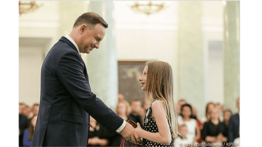 11-letnia Antonina z Elbląga "bohaterem czasu pokoju" 