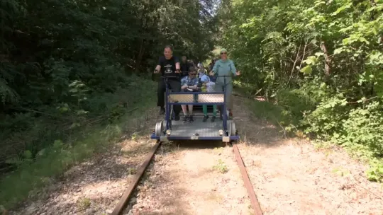 Drezyny rowerowe zawitały do Tolkmicka