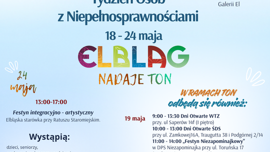 Elbląg nadaje TON. Przed nami Tydzień Osób z Niepełnosprawnościami 2026