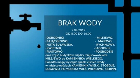 EPWiK informuje o braku wody