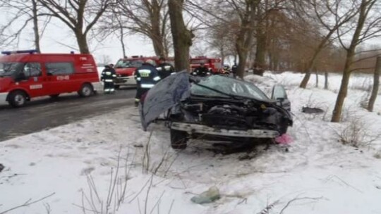 Kierowca BMW uderzył w drzewo