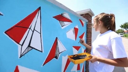 Mural na 100-lecie odzyskania niepodległości