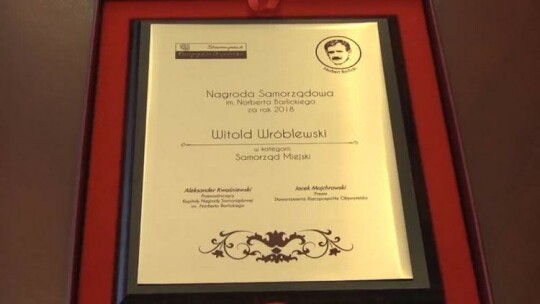 Nagroda samorządowa dla prezydenta Wróblewskiego