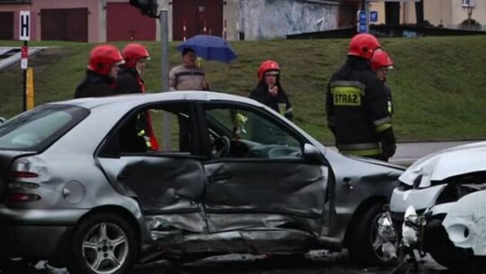Nietypowy wypadek w centrum miasta