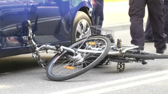 Potrącenie rowerzysty na Robotniczej