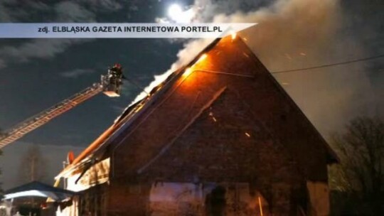 Pożar budynku przy ul. Malborskiej