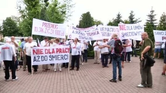 Solidarność &quot;przywitała&quot; premiera w Elblągu