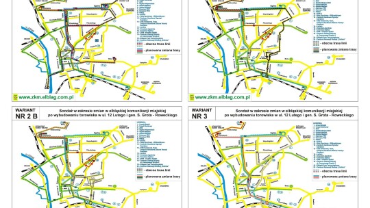Sondaż: Zmiany w elbląskiej komunikacji miejskiej po wybudowaniu nowego torowiska w ul. 12 Lutego i gen S. Grota - Roweckiego