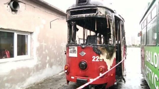 Spłonął tramwaj