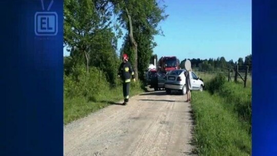 Wypadek drogowy w pobliżu miejscowości Rogity