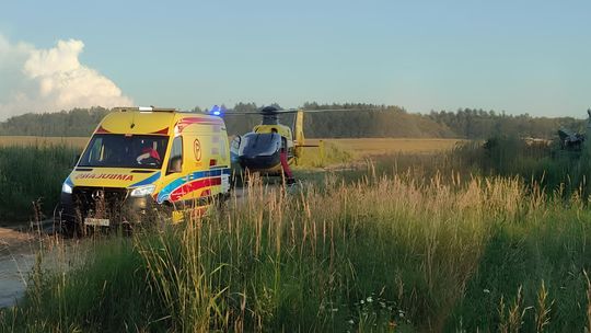 Wypadek motocyklisty. Lądował śmigłowiec LPR