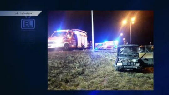 Wypadek na węźle drogowym Braniewo Południe