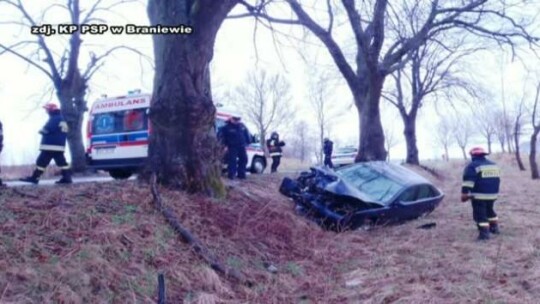 Wypadek w okolicach Pieniężna