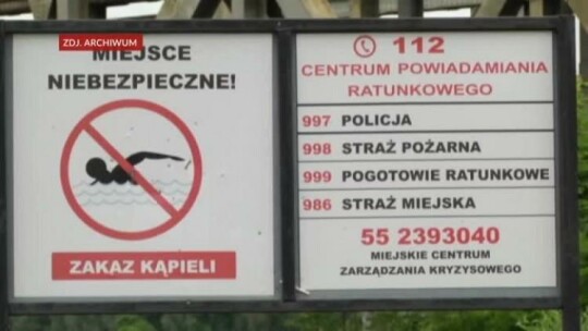 Zimny prysznic dla chcących korzystać z rzeki Elbląg