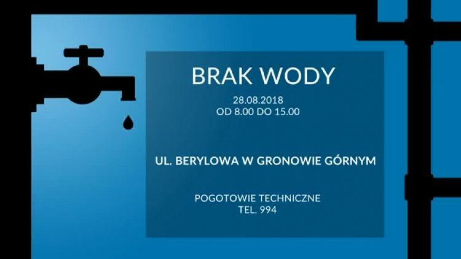 Brak wody w Gronowie Górnym
