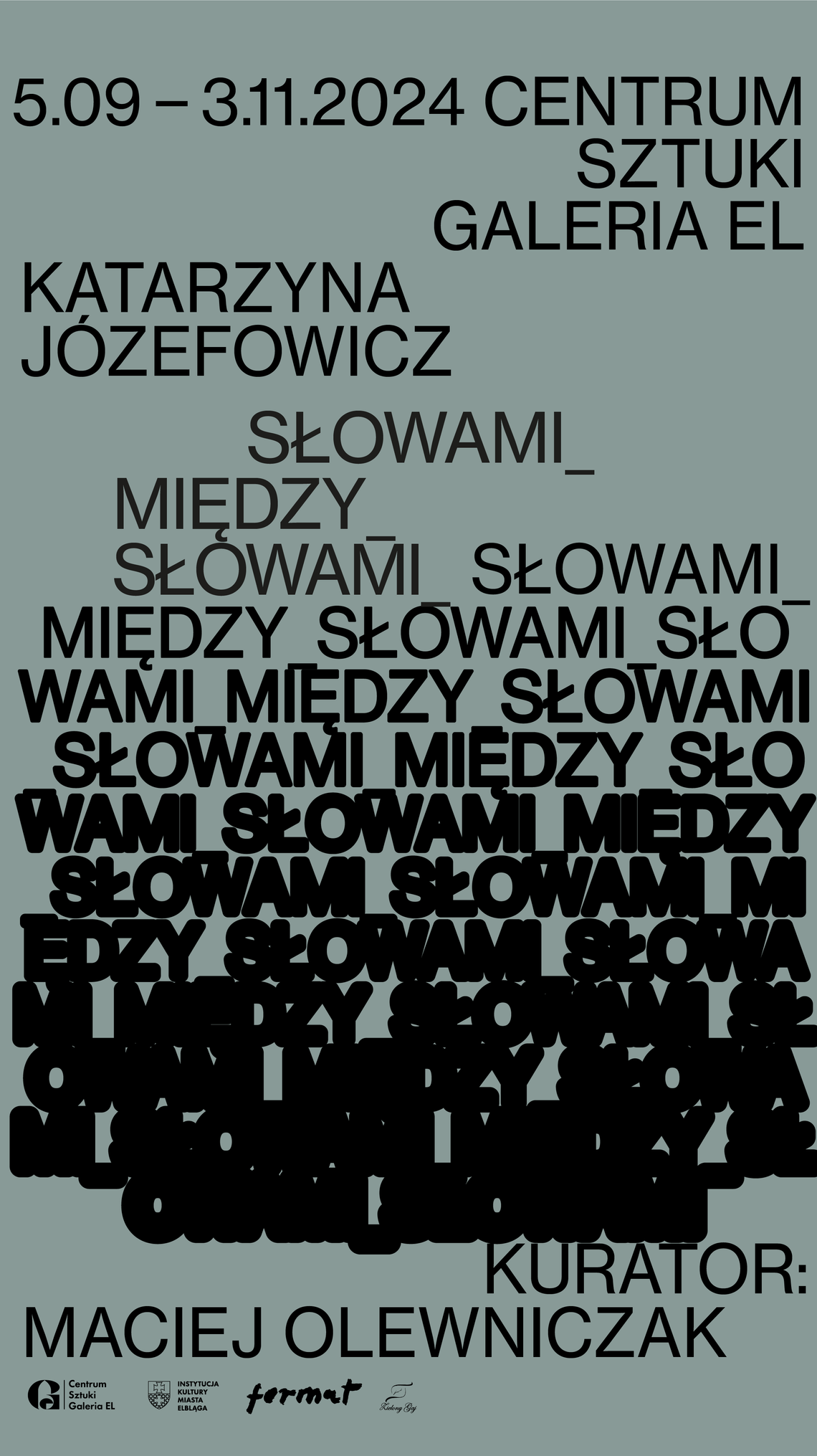 Centrum Sztuki Galeria EL zaprasza na wystawę Katarzyny Józefowicz SŁOWAMI_MIĘDZY_SŁOWAMI