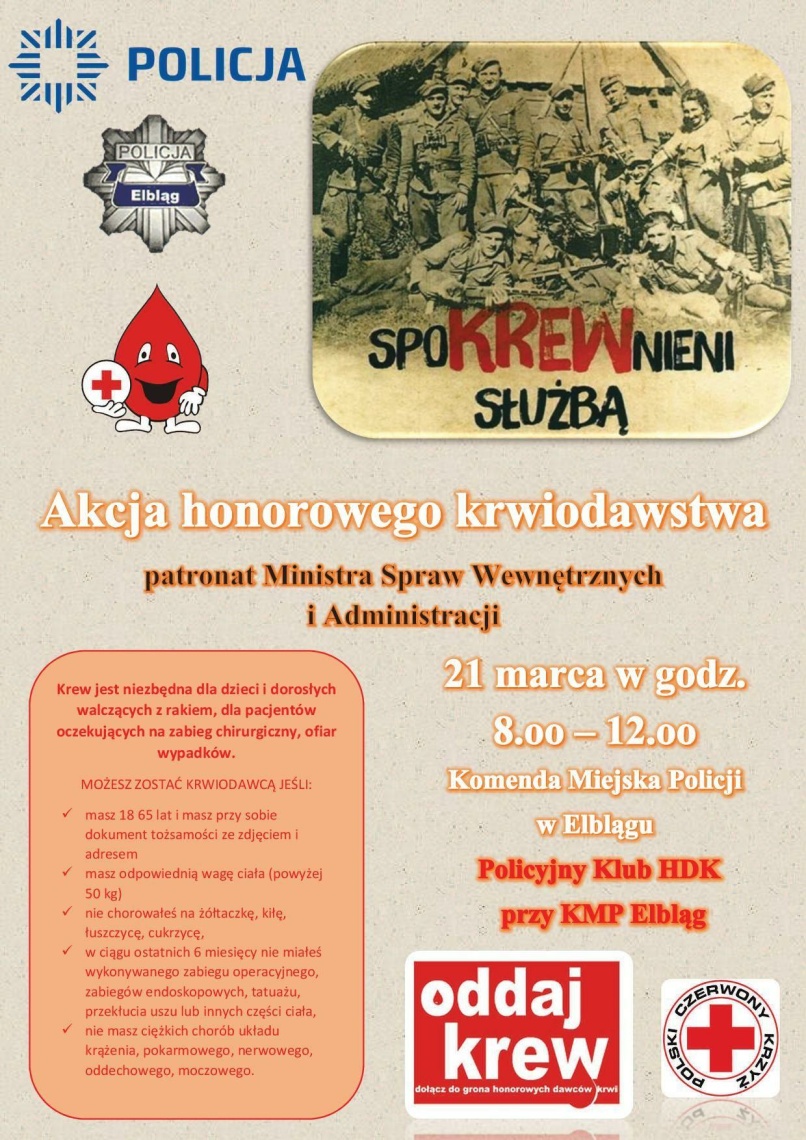 Elbląg:  „SpoKREWnieni służbą"