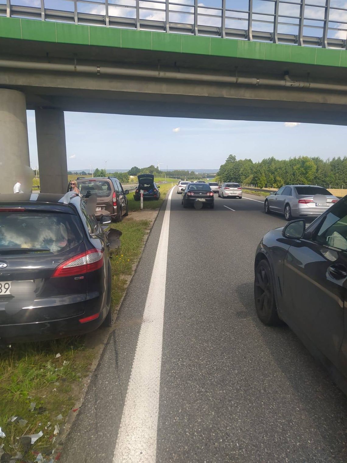 Kolizja na S7 w rejonie Zielonki Pasłęckiej. Utrudnienia w kierunku Gdańska