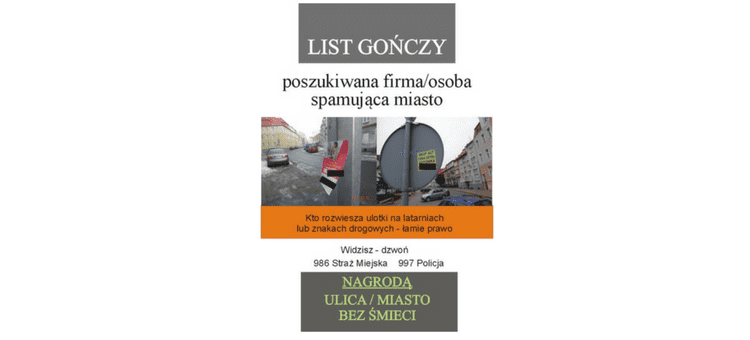 List gończy. Ścigamy zaśmiecających miasto!