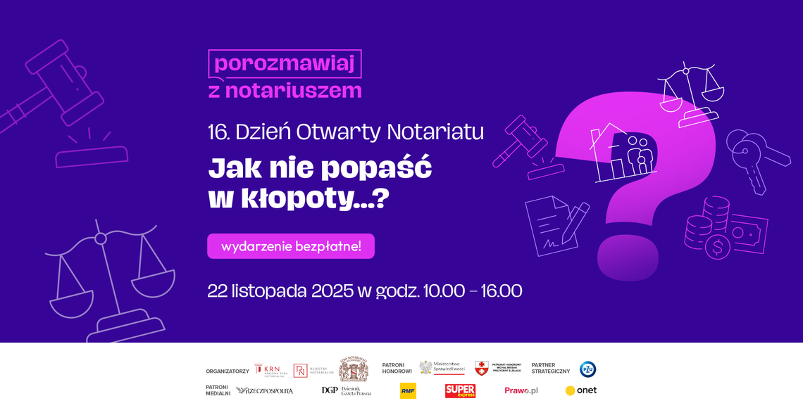 Masz pytania prawne? Tego dnia notariusze odpowiedzą za darmo Masz pytania prawne? Tego dnia notariusze odpowiedzą za darmo