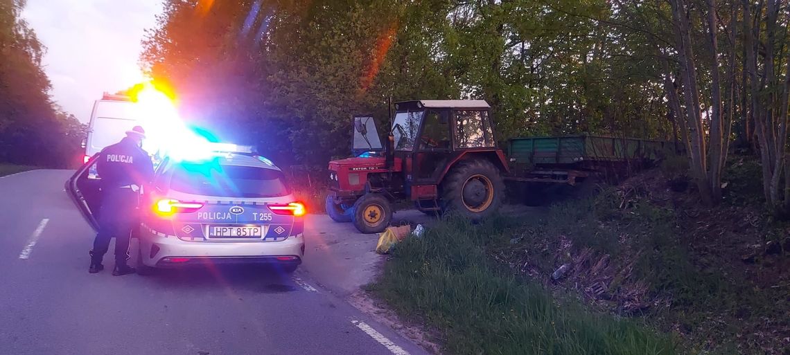 Szukała go prokuratura, a on pijany jechał traktorem