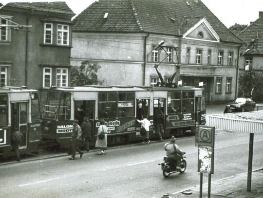 Elbląg przystanek tramwajowy ul. Bema 1990
